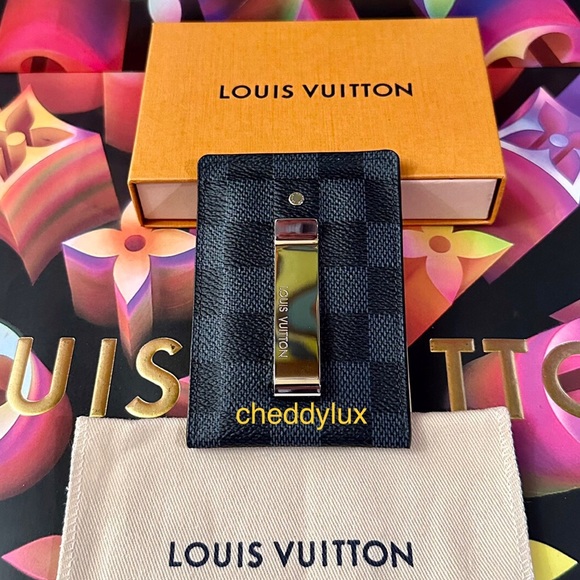 🏁🏁🏁Authentic Louis Vuitton Pince Card Holder with Bill Clip - Picture 2 of 13